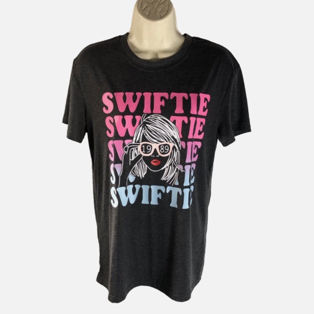 Swiftie 1989 Taylor Swift T tee Shirt sz S Stretch Knit Graphic Print Top